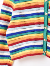 Elcamino レインボーカラー マルチボーダー カーディガン