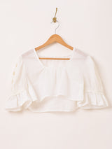 クロップド シアー チロルブラウス