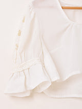 クロップド シアー チロルブラウス