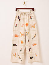 Emerald Motel パッチワーク刺繍 イージーパンツ