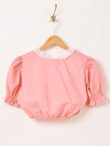 ヨーロッパ製 後染め クロップド チロルブラウス