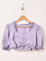 ヨーロッパ製 後染め クロップド チロルブラウス