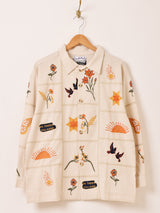 Emerald Motel パッチワーク刺繍 長袖 シャツジャケット