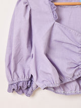 ヨーロッパ製 後染め クロップド チロルブラウス