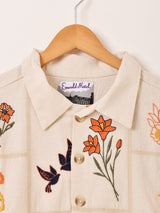 Emerald Motel パッチワーク刺繍 長袖 シャツジャケット