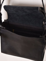 【2色展開】フラップ レザー ショルダーバッグ