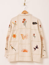 Emerald Motel パッチワーク刺繍 長袖 シャツジャケット