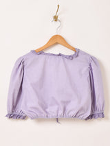 ヨーロッパ製 後染め クロップド チロルブラウス