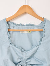 ヨーロッパ製 後染め クロップド チロルブラウス