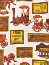 Emerald Motel 総柄 アンティークモチーフ 長袖 オープンカラーシャツ