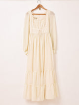 70's "GUNNE SAX" シフォン 長袖 ワンピース