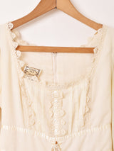 70's "GUNNE SAX" シフォン 長袖 ワンピース