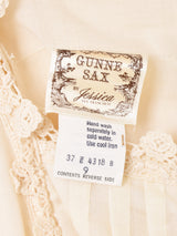 70's "GUNNE SAX" シフォン 長袖 ワンピース