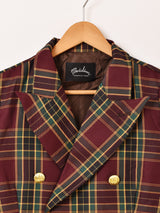 【2色展開】Meridian チェック柄 ショート テーラードジャケット