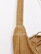 【3色展開】ステッチカラー ショルダートートバッグ