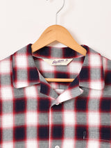 【3色展開】Backers 長袖 シャドウチェック オープンカラーシャツ