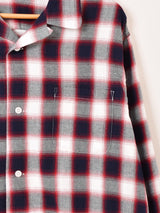 【3色展開】Backers 長袖 シャドウチェック オープンカラーシャツ