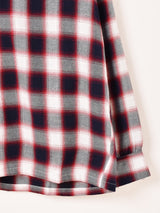 【3色展開】Backers 長袖 シャドウチェック オープンカラーシャツ