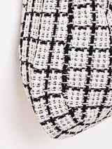 【2色展開】チェック柄 ニット トートバッグ