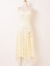 Made In USA 80's "GUNNE SAX" ベアトップ レースドレス