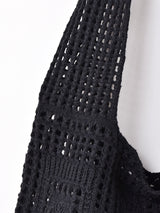 【3色展開】スクエアパターン クロシェ トートバッグ