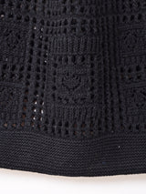 【3色展開】スクエアパターン クロシェ トートバッグ