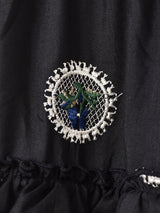 【4色展開】Meridian フラワー刺繍 フリルパンツ