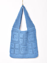 【3色展開】スクエアパターン クロシェ トートバッグ