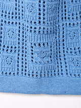 【3色展開】スクエアパターン クロシェ トートバッグ