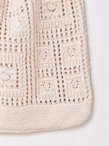 【3色展開】スクエアパターン クロシェ トートバッグ