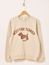 【2色展開】 プリント スウェットシャツ「SCOTTISH TERRIER」