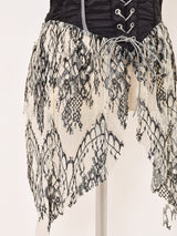 【2色展開】 ミリタリーデザイン コルセット ビスチェ