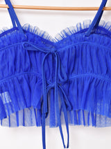 【4色展開】Meridian チュール フリル ビスチェ