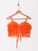 【4色展開】Meridian チュール フリル ビスチェ