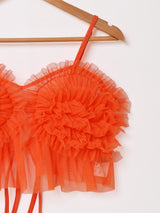 【4色展開】Meridian チュール フリル ビスチェ