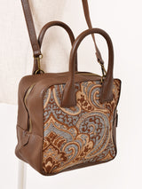 【3色展開】総柄 ゴブラン織り 2Way ハンドバッグ