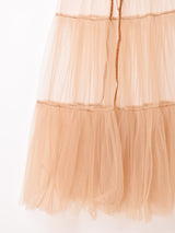 【5色展開】Meridian チュール フロントオープン ノースリーブワンピース