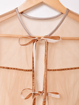 【5色展開】Meridian チュール フロントオープン ノースリーブワンピース