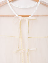 【5色展開】Meridian チュール フロントオープン ノースリーブワンピース