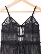 【6色展開】Meridian チュール フロントオープン キャミソールワンピース