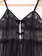 【6色展開】Meridian チュール フロントオープン キャミソールワンピース