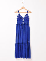 【6色展開】Meridian チュール フロントオープン キャミソールワンピース