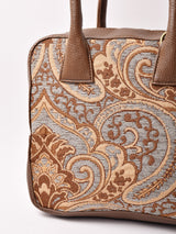 【3色展開】総柄 ゴブラン織り 2Way ハンドバッグ