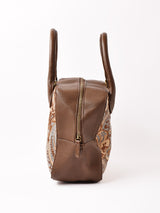 【3色展開】総柄 ゴブラン織り 2Way ハンドバッグ