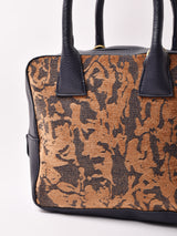 【3色展開】総柄 ゴブラン織り 2Way ハンドバッグ