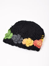 【2色展開】カラフルフラワー クロシェ ニットキャップ