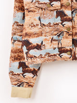 【2色展開】Meridian アニマル ゴブラン織り ショートジャケット 馬柄