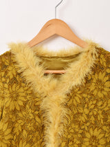 【2色展開】Meridian ベロア×レース ファー 長袖カットソー