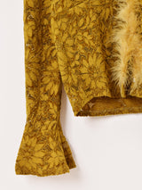 【2色展開】Meridian ベロア×レース ファー 長袖カットソー