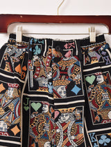 【2色展開】Meridian トランプ柄 ゴブラン織り コクーンパンツ